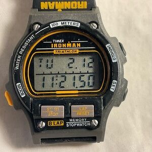 RARE Timex Ironman Triathlon Ladies/Womens Watch Black Indiglo Vintage Batman